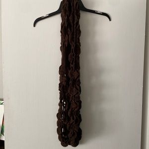 Brown infinity scarf